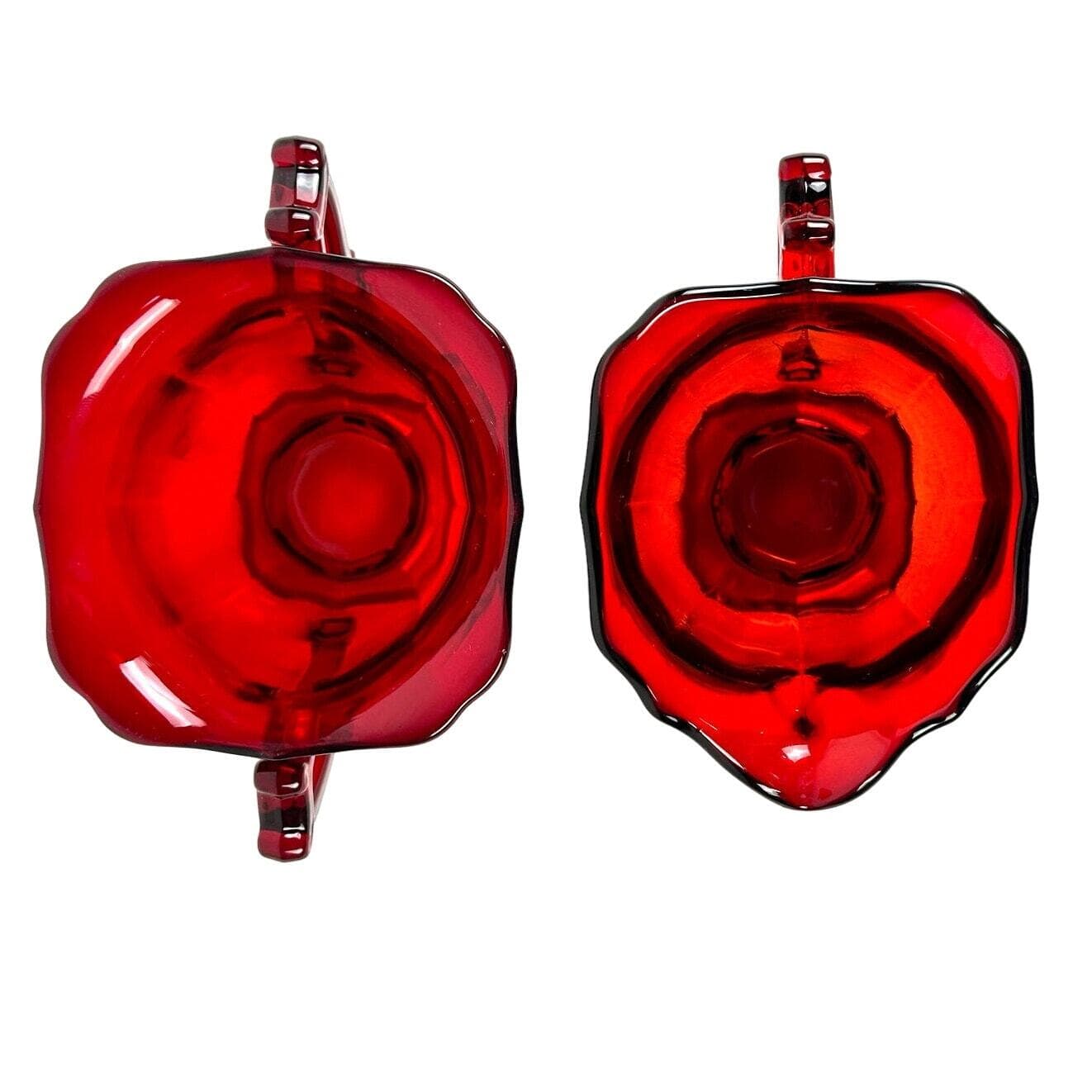 Imperial Hazen 760 Ruby Red 1930's Open Sugar and Creamer Set-Mint Condition! - Thumbnail 7