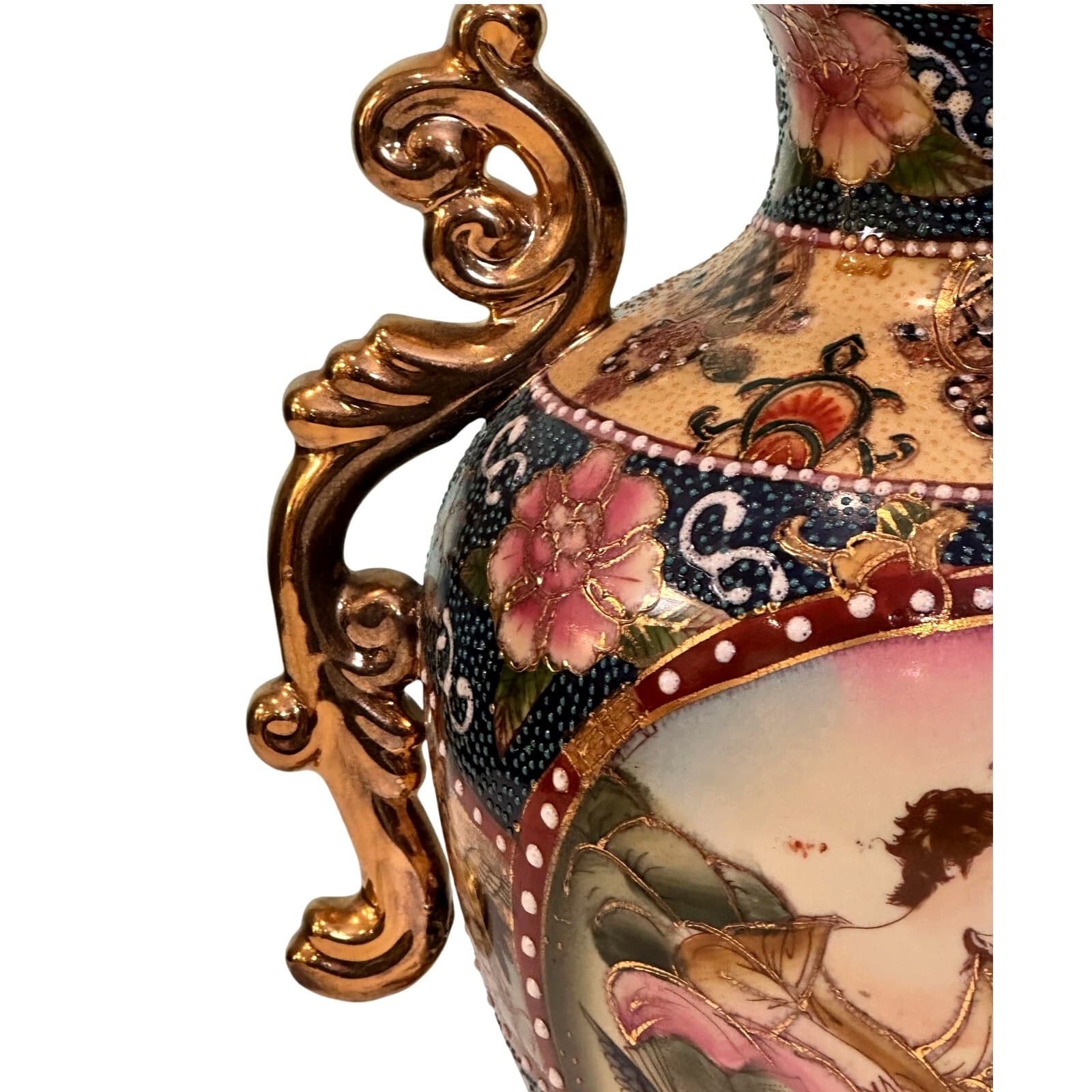 Satsuma Japan 16.25" Double Handle Large Urn by C. Lee Limited Edition 82/5000 - Thumbnail 2