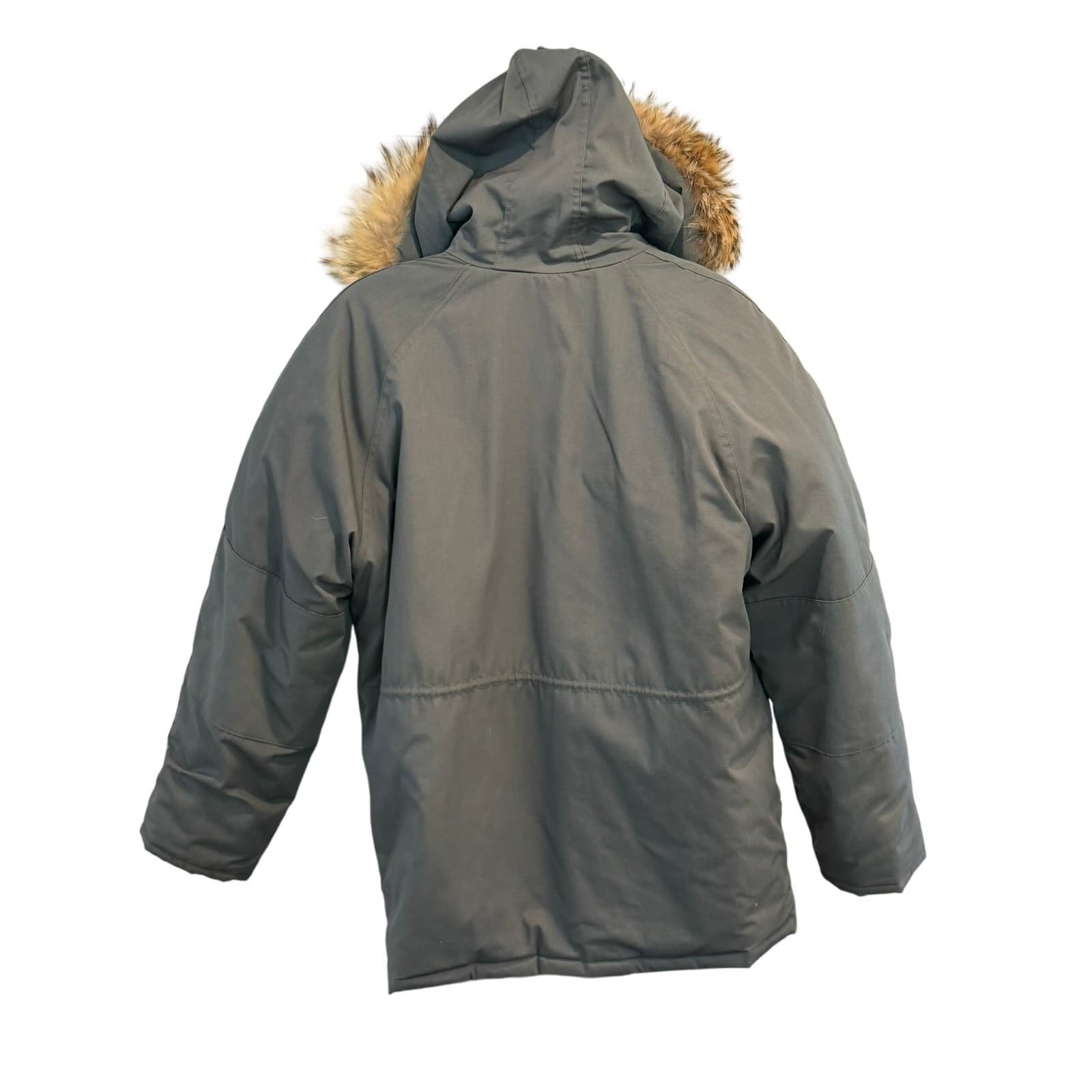 Vintage N-3B Arctic Parka Flight Jacket Fur Hood Gray USA Men's Size XL - Thumbnail 8