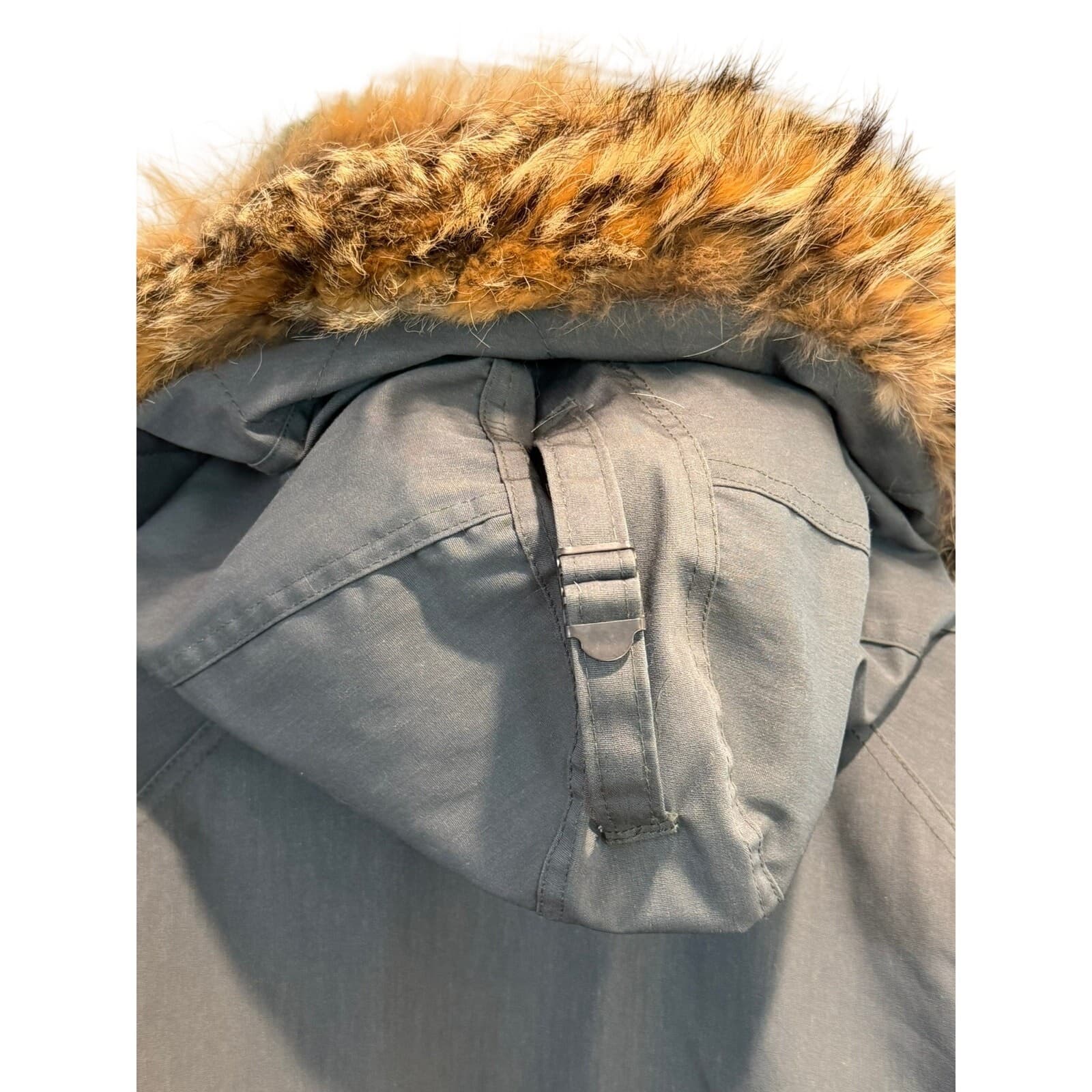 Vintage N-3B Arctic Parka Flight Jacket Fur Hood Gray USA Men's Size XL - Thumbnail 9