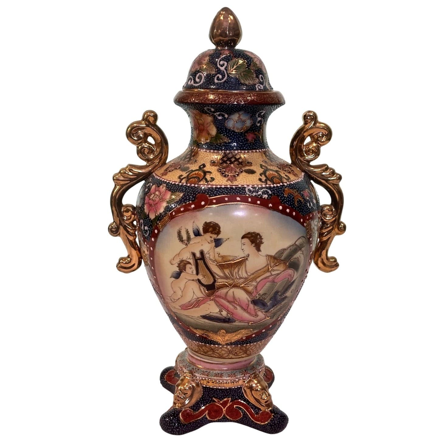 Satsuma Japan 16.25" Double Handle Large Urn by C. Lee Limited Edition 82/5000 - Thumbnail 3
