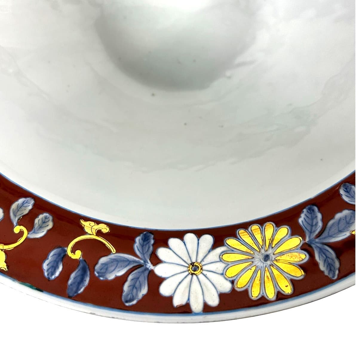 Imari Stunning Vibrant Floral Gold Gilt 14 5/8" Punch Bowl Centerpiece-Excellent - Thumbnail 7