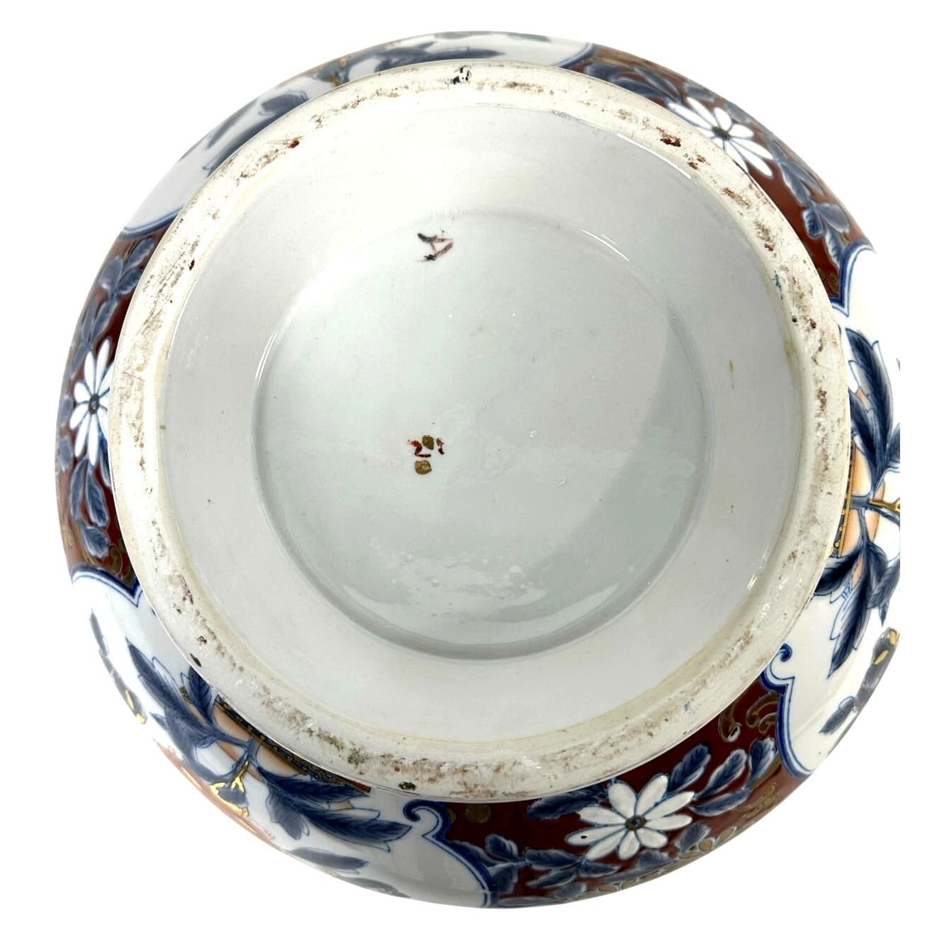 Imari Stunning Vibrant Floral Gold Gilt 14 5/8" Punch Bowl Centerpiece-Excellent - Thumbnail 9