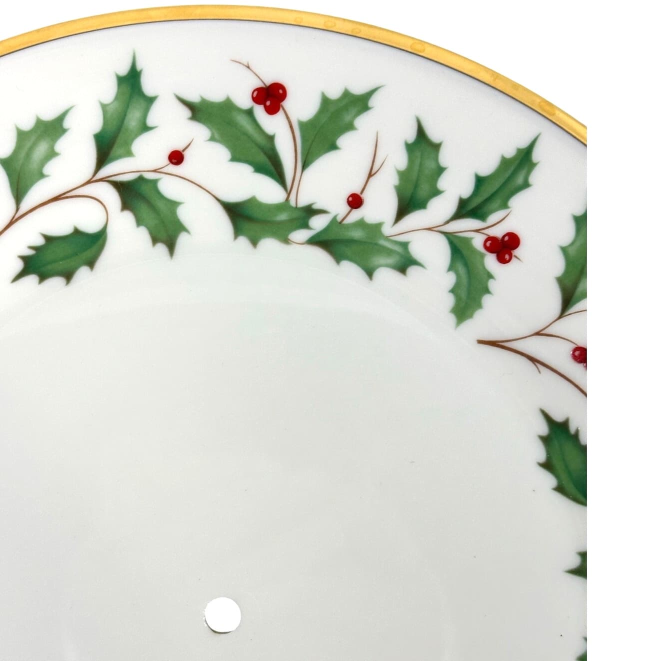 Lenox Holiday Dimension Holly Berries Gold Rim 10.75" One TIER REPLACEMENT Plate - Thumbnail 3