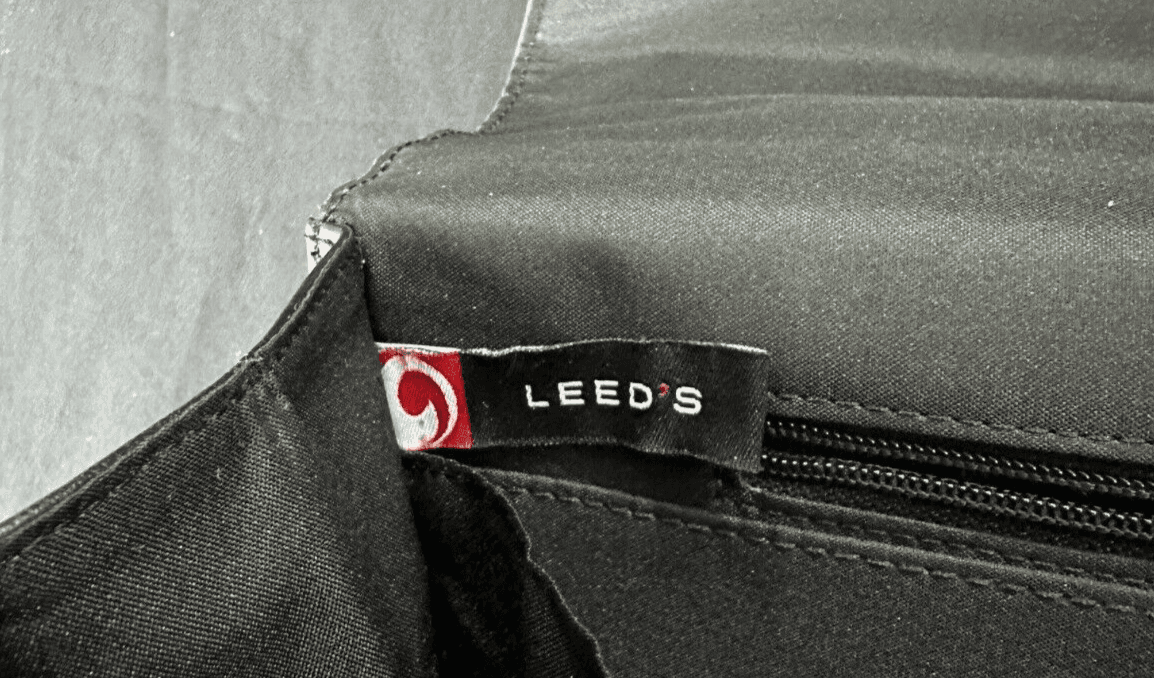 Black Leather Messenger Bag with Strap by Leeds - Thumbnail 15