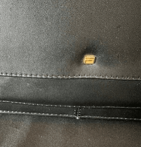 Black Leather Messenger Bag with Strap by Leeds - Thumbnail 14