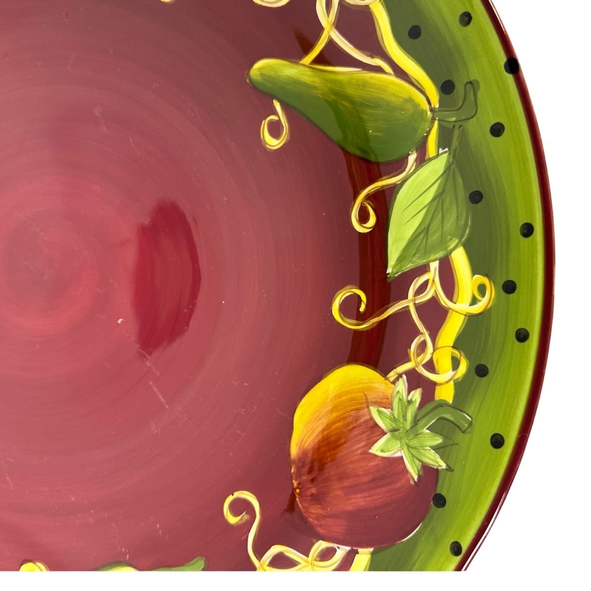 Gates Ware Laurie Gates Vibrant Colorful Art Pottery 14" Large Serving Bowl - Thumbnail 7