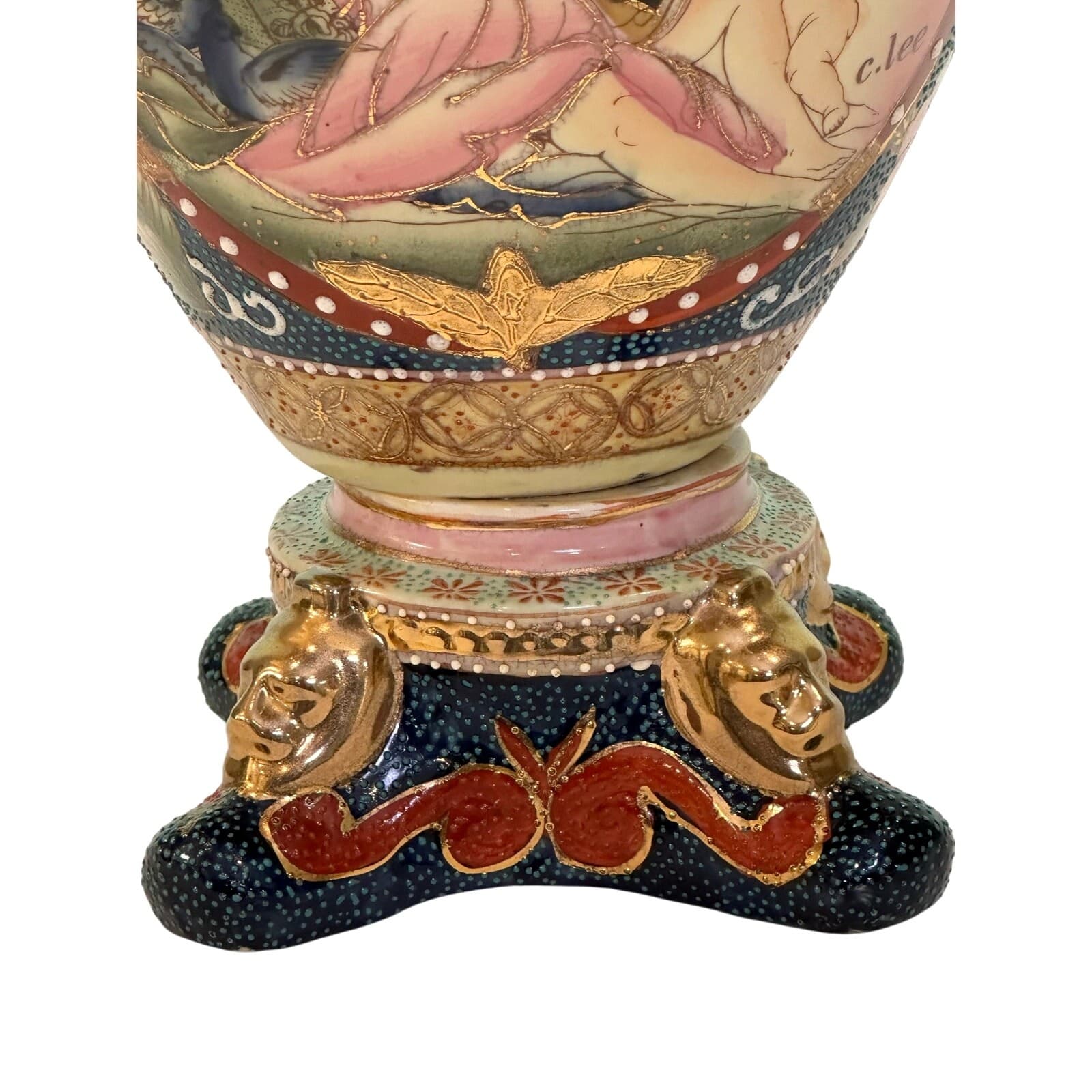 Satsuma Japan 16.25" Double Handle Large Urn by C. Lee Limited Edition 82/5000 - Thumbnail 6