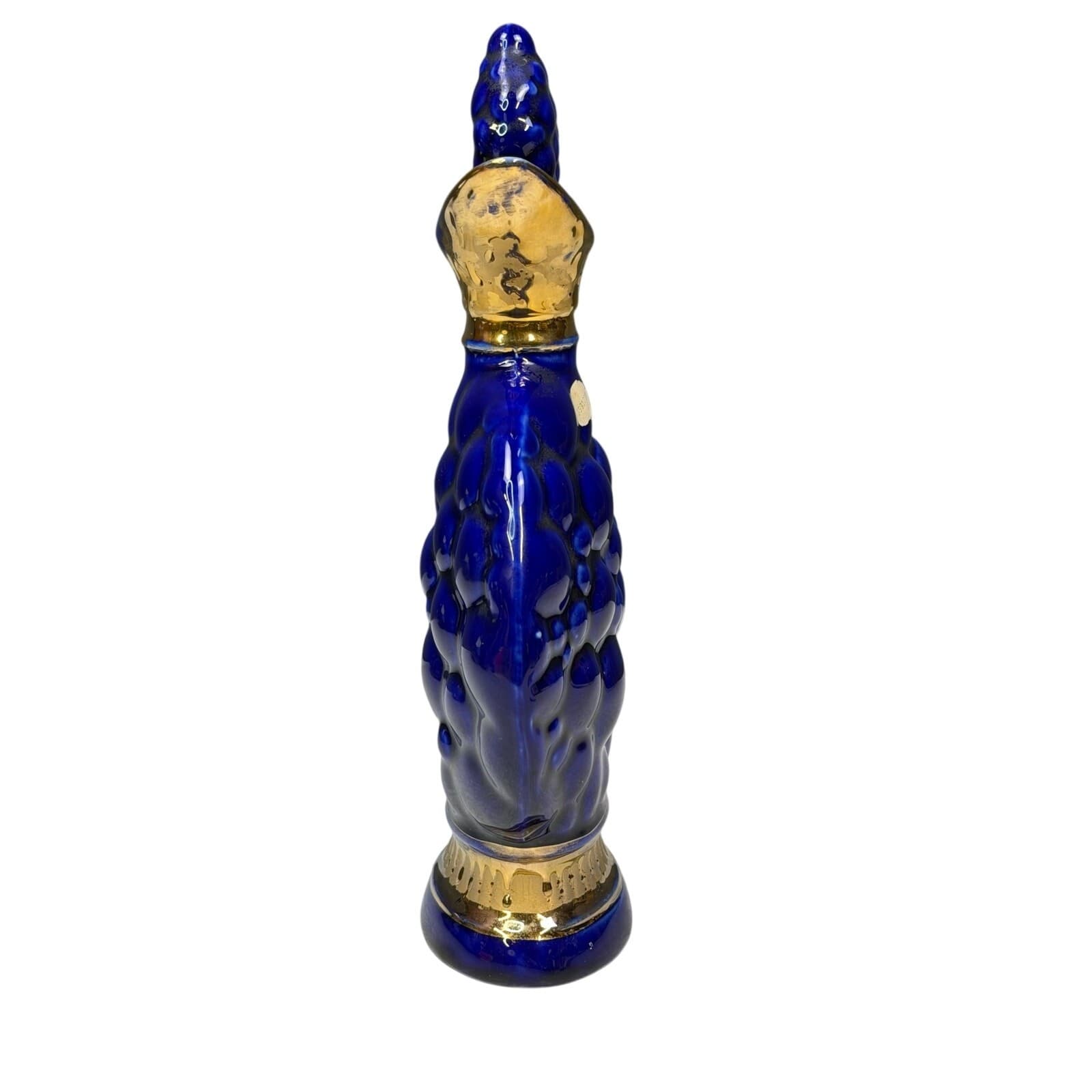 Vintage 1963 Regal China Blue Grape Cluster Whiskey Liquor Decanter w Stopper - Thumbnail 2