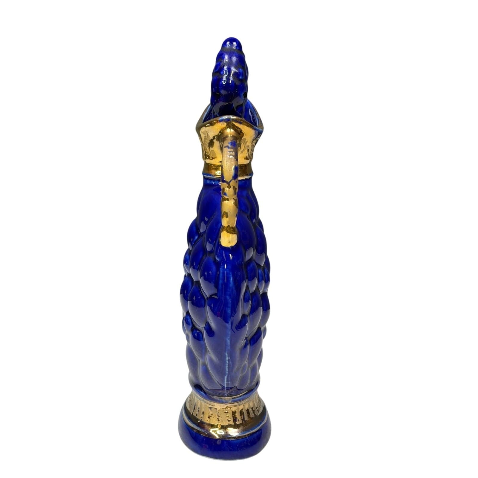 Vintage 1963 Regal China Blue Grape Cluster Whiskey Liquor Decanter w Stopper - Thumbnail 4
