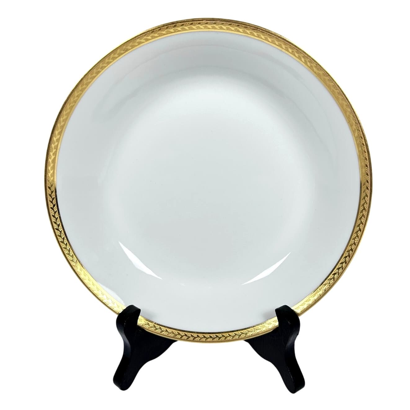 Antique Vignaud Limoges "The Nantes" 7.5" Coupe Soup Bowls-Rare Elegant-Set of 4