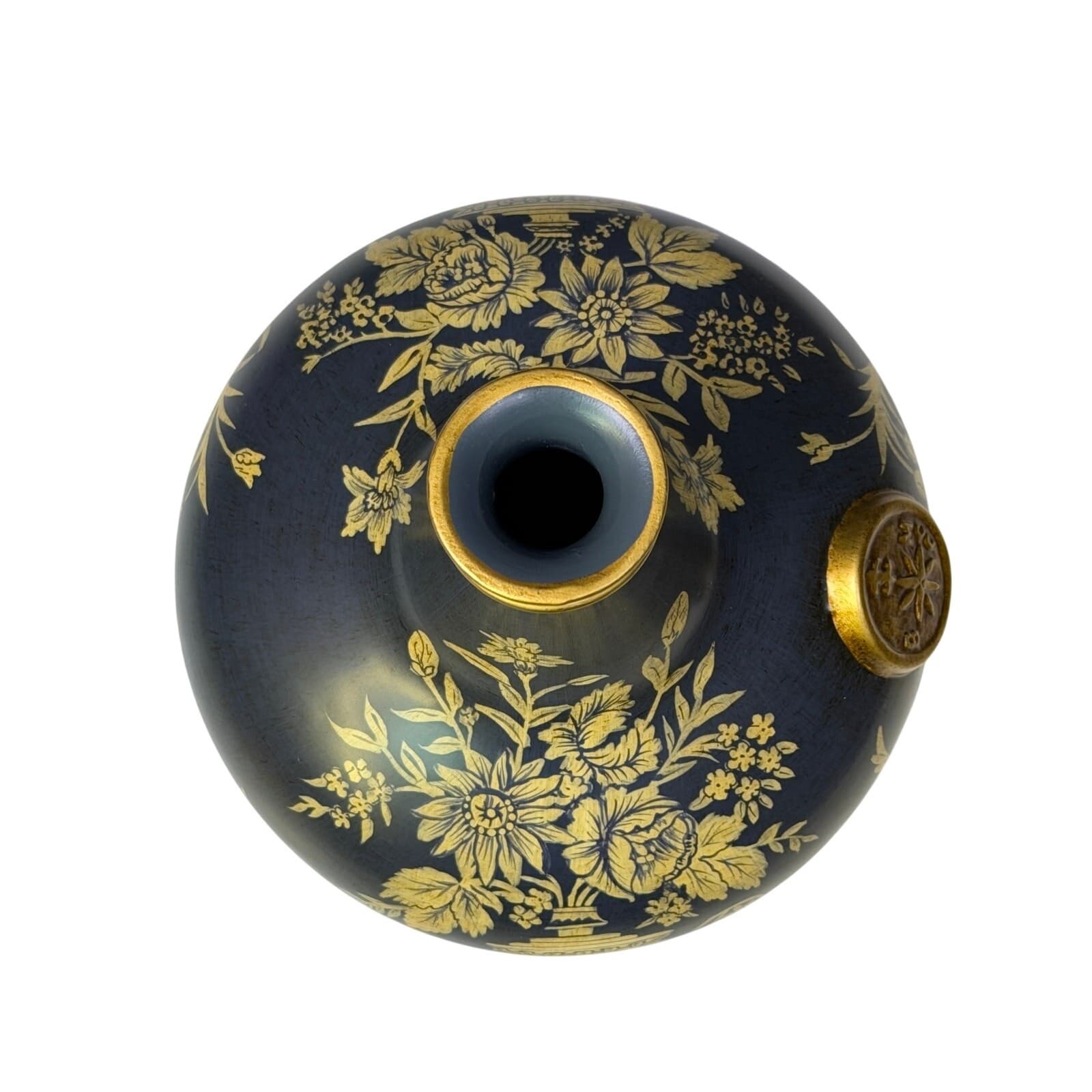 Bringier McConnell Toyo Black Vase/Ginger Jar Set Hollywood Regency Chinoiserie - Thumbnail 6