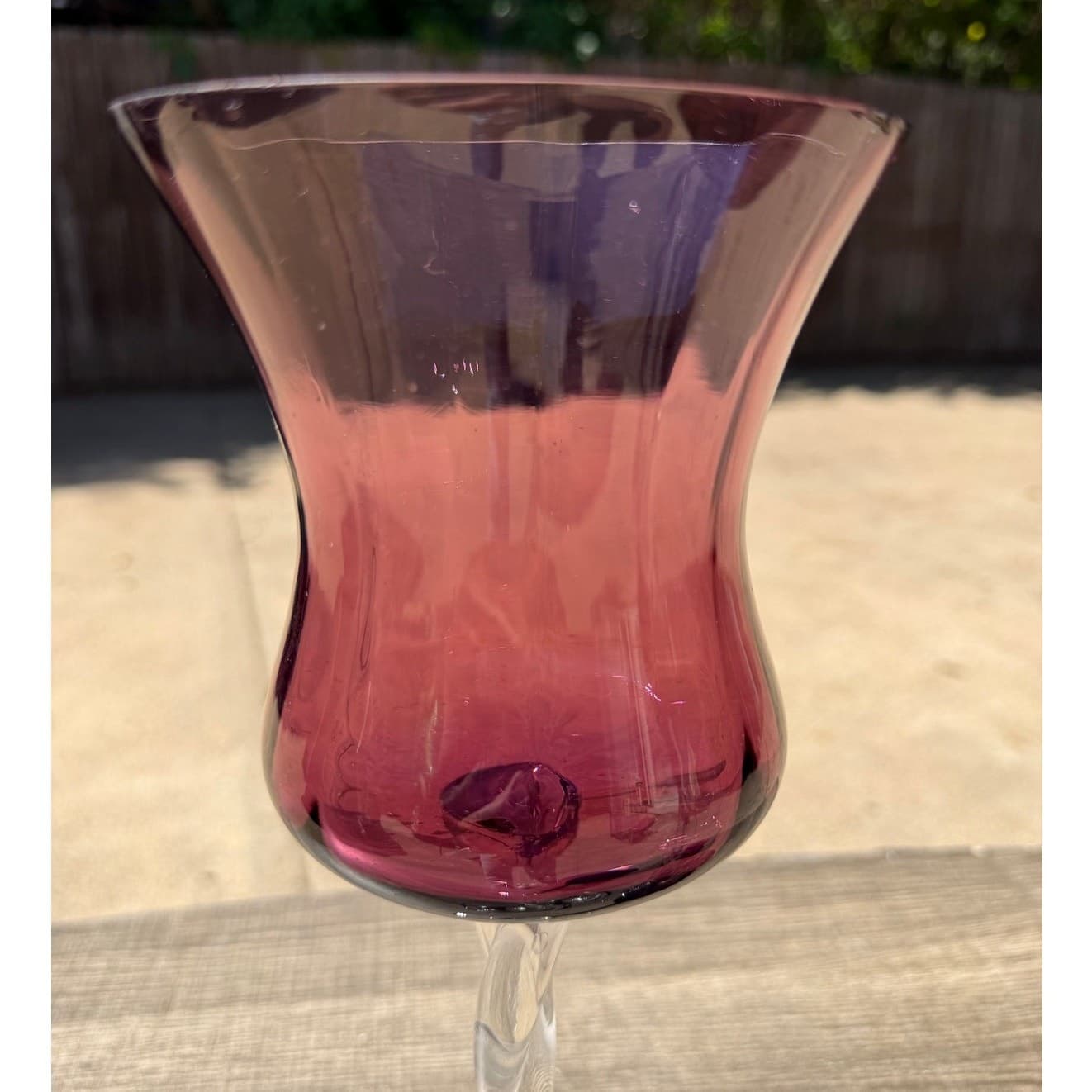 Amethyst Glass Hurricane Vintage Candle Holders Clear Twisted Stem Votive-Pair - Thumbnail 8
