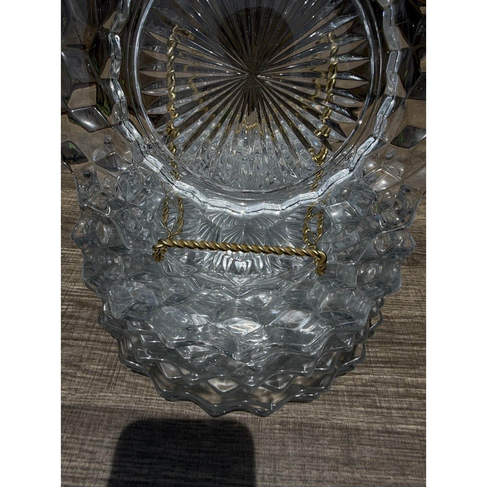 Fostoria 'American' Clear Glass Vintage 8" Cube Pattern Salad Plates-Set of 8 - Thumbnail 5