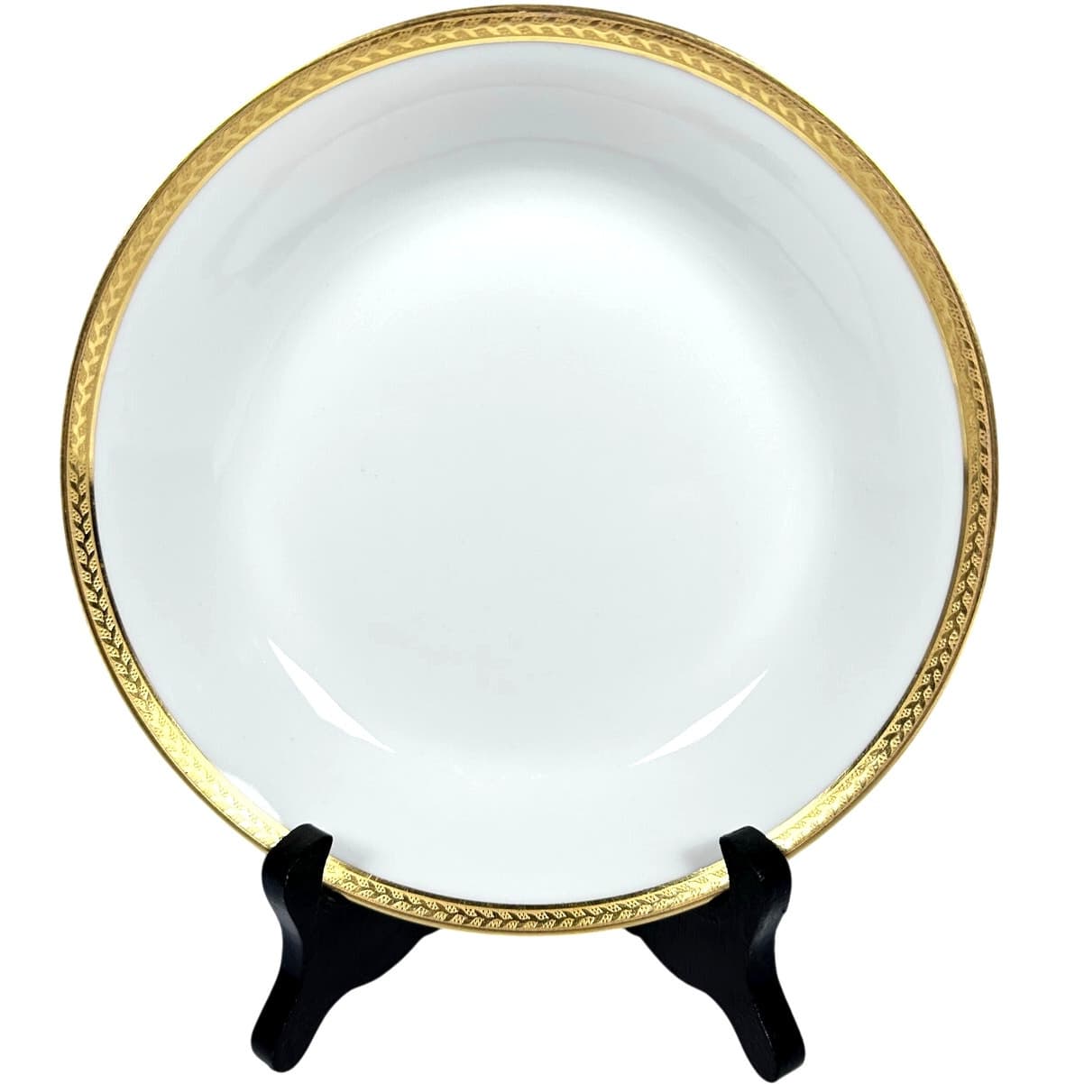 Antique Vignaud Limoges "The Nantes" 7.5" Coupe Soup Bowls-Rare Elegant-Set of 4 - Thumbnail 8