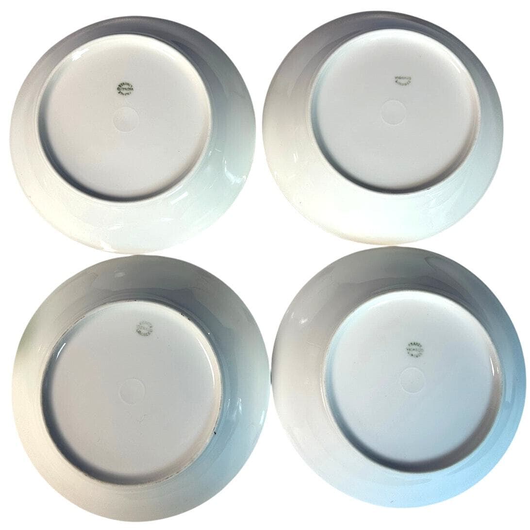 Antique Vignaud Limoges "The Nantes" 7.5" Coupe Soup Bowls-Rare Elegant-Set of 4 - Thumbnail 10