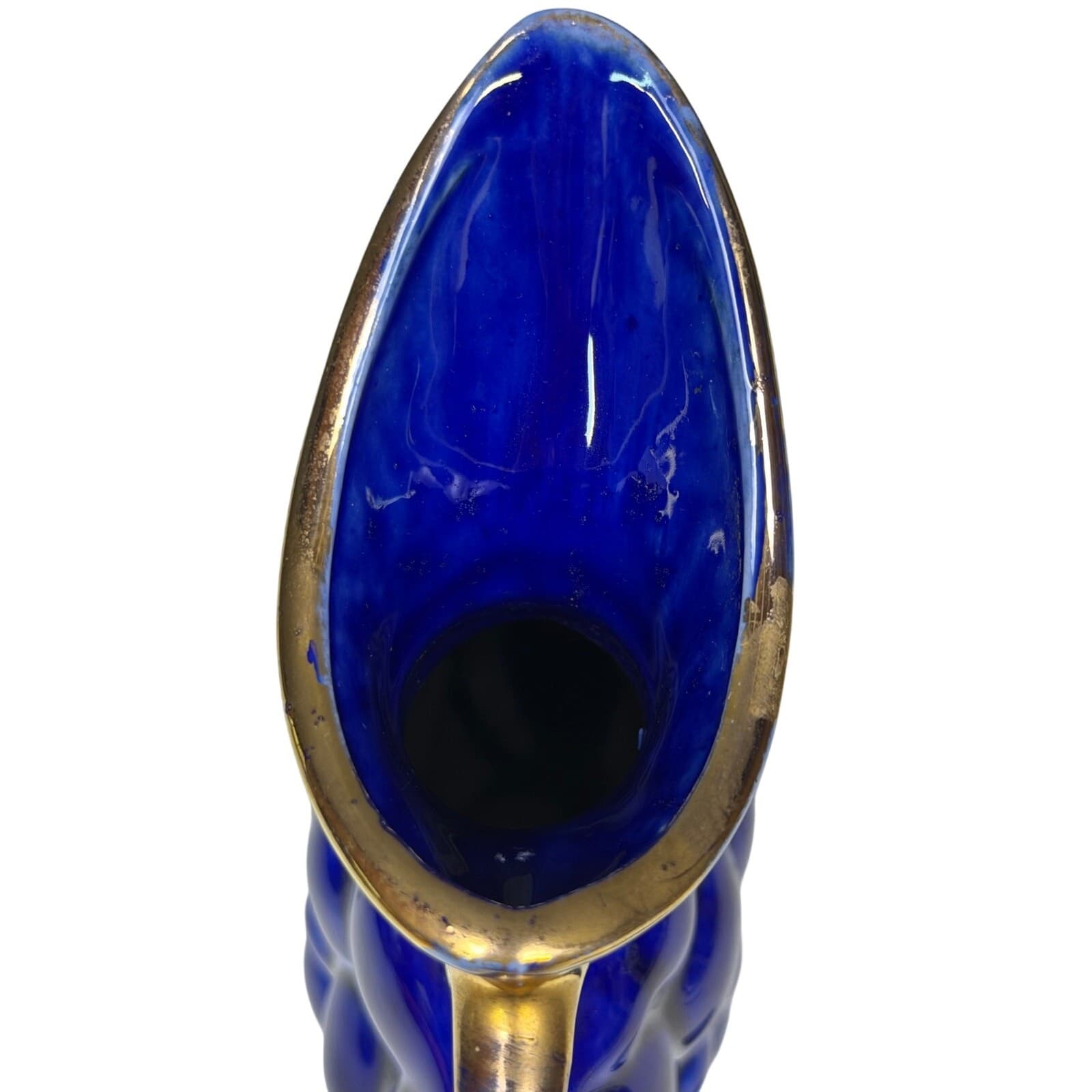 Vintage 1963 Regal China Blue Grape Cluster Whiskey Liquor Decanter w Stopper - Thumbnail 6
