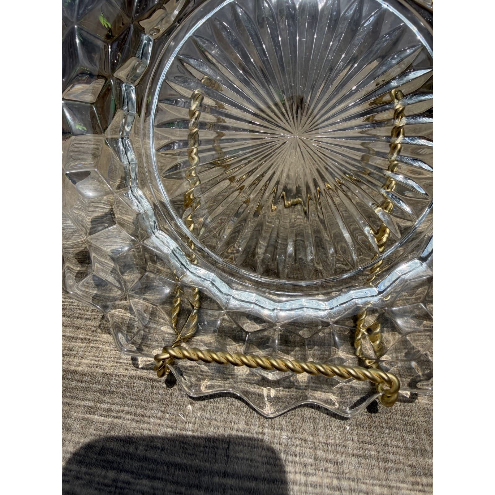 Fostoria 'American' Clear Glass Vintage 8" Cube Pattern Salad Plates-Set of 8 - Thumbnail 9