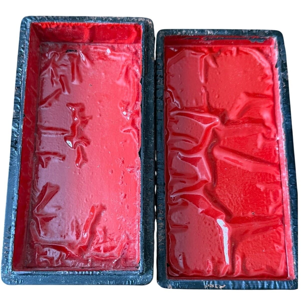 Vintage Fedoskino Russian Lacquer Box Frog Princess Beriozka Box Papers 6.5" - Thumbnail 9