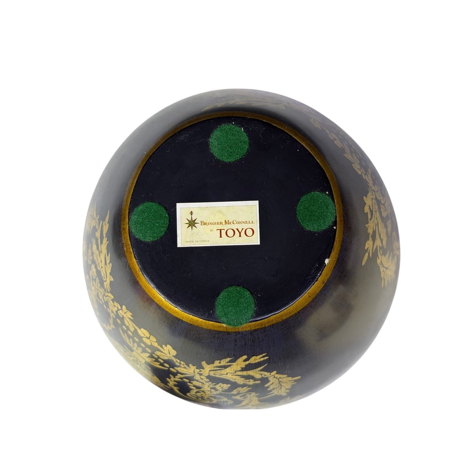 Bringier McConnell Toyo Black Vase/Ginger Jar Set Hollywood Regency Chinoiserie - Thumbnail 17