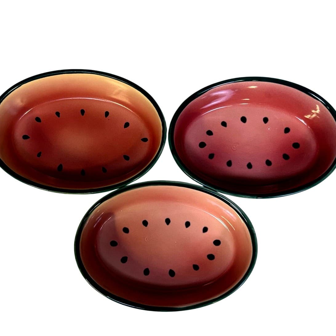 Whimsical Watermelon Design Oval 9.25" Casseroles/Serving Dishes-Set of 3 - Thumbnail 3