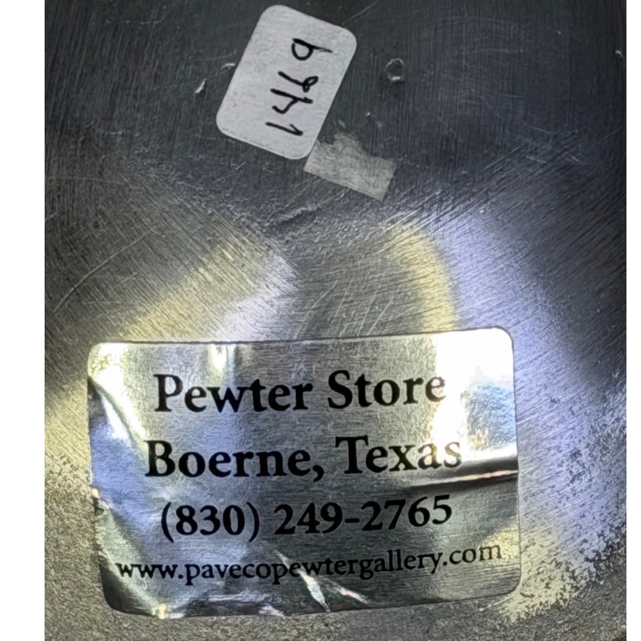 Boerne Texas Pewter 13" Grape Motif Chip & Dip/Vegetable & Dip Serving Platter - Thumbnail 10