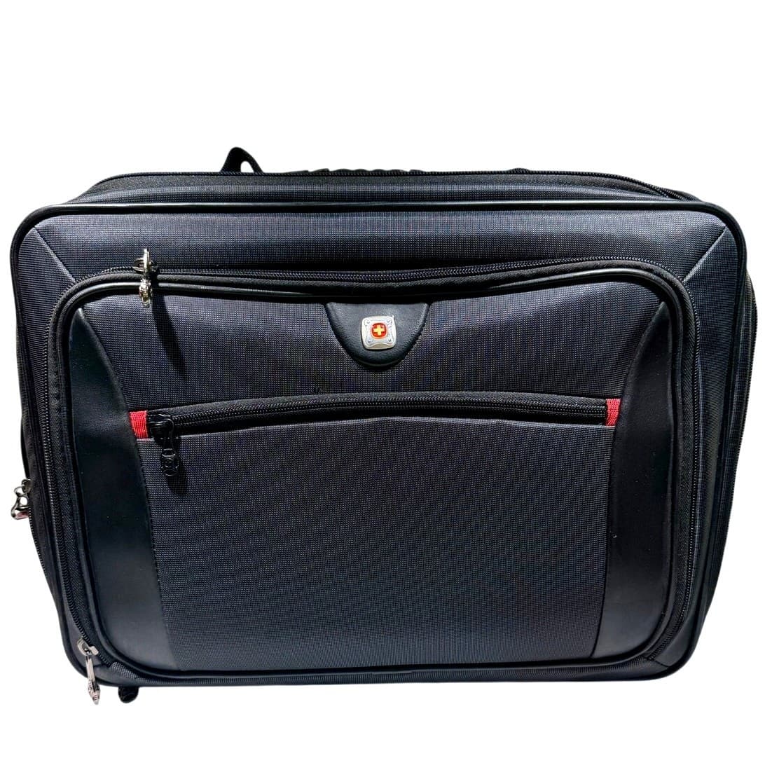 SwissGear Laptop Briefcase Computer Bag Black 16x12x3.5 Padded Shoulder Strap
