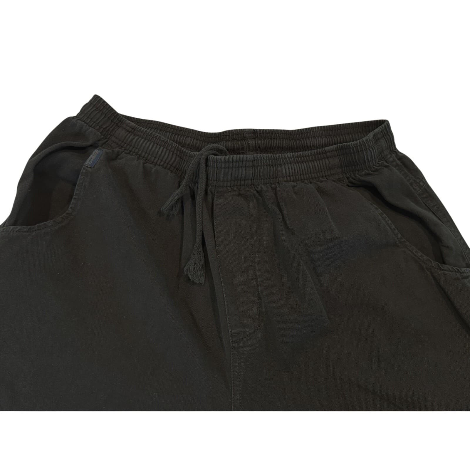 Crazy Shirts Black Elastic Waist Drawstring Casual Pants Men's XL 31" Inseam - Thumbnail 2