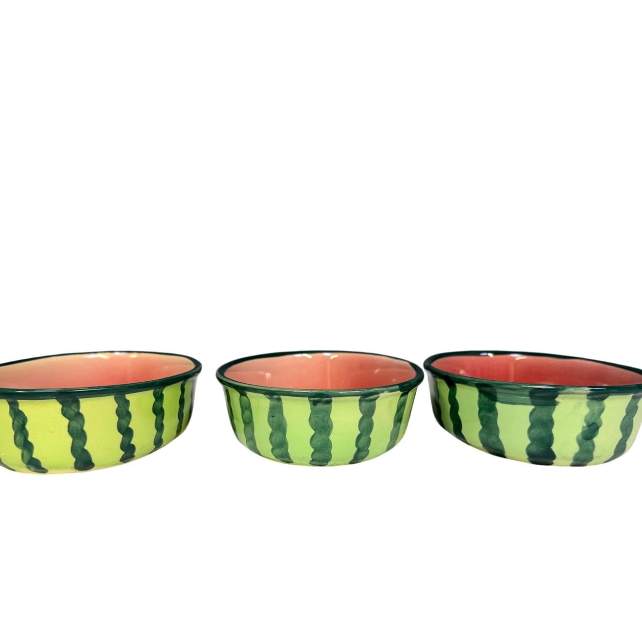 Whimsical Watermelon Design Oval 9.25" Casseroles/Serving Dishes-Set of 3 - Thumbnail 2
