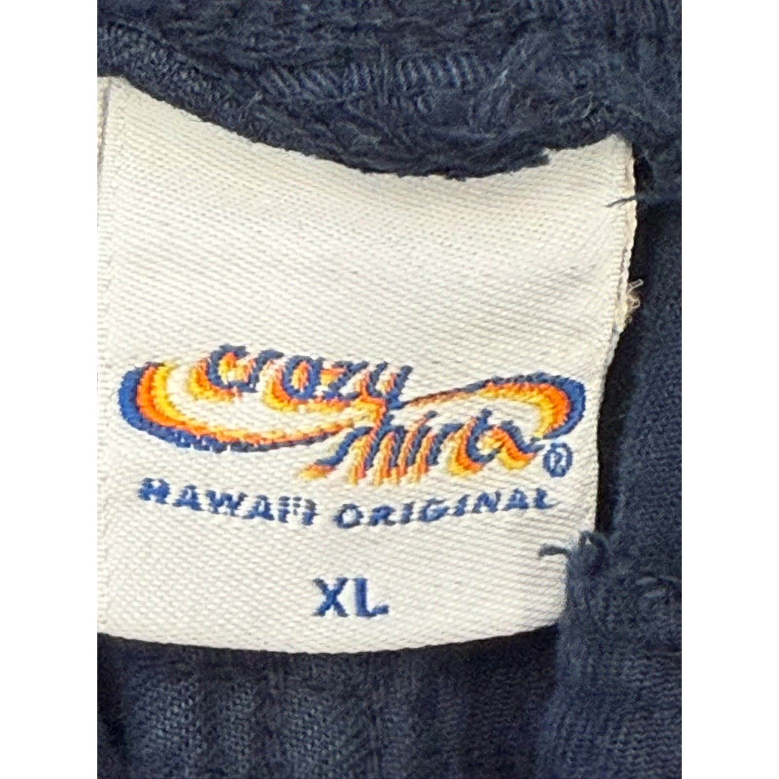 Crazy Shirts Hawaii Original Men's XL Navy Cotton Elastic Waist Pants 30 Inseam - Thumbnail 4