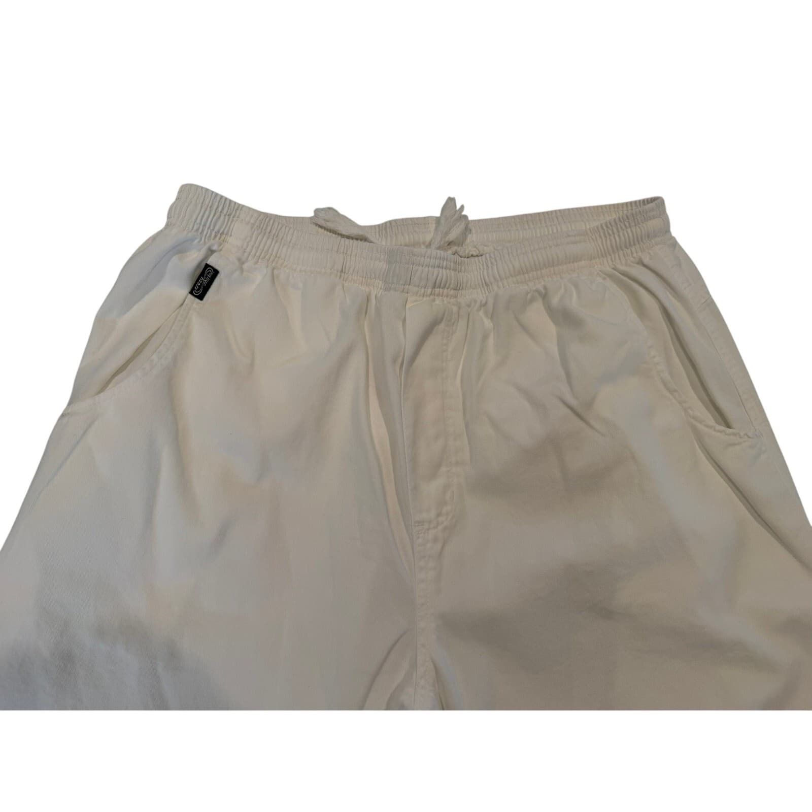 Crazy Shirts White Cotton Drawstring Pants XL Raw Hem 29" Inseam Beach Lounge - Thumbnail 2