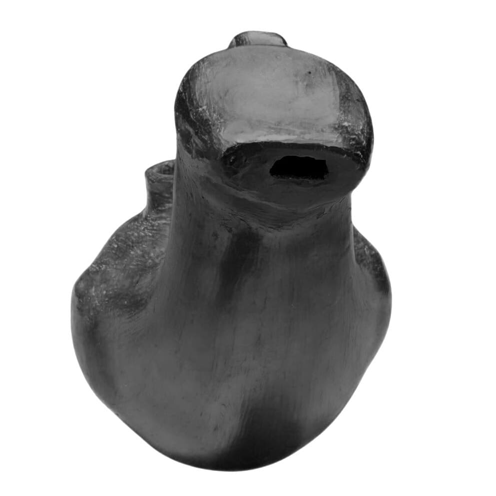 Vintage Handmade Blackware Pottery Sculptural Ewer Pitcher Southwest 11" Art - Thumbnail 9