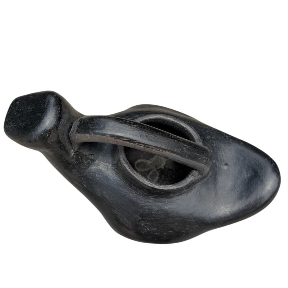 Vintage Handmade Blackware Pottery Sculptural Ewer Pitcher Southwest 11" Art - Thumbnail 10