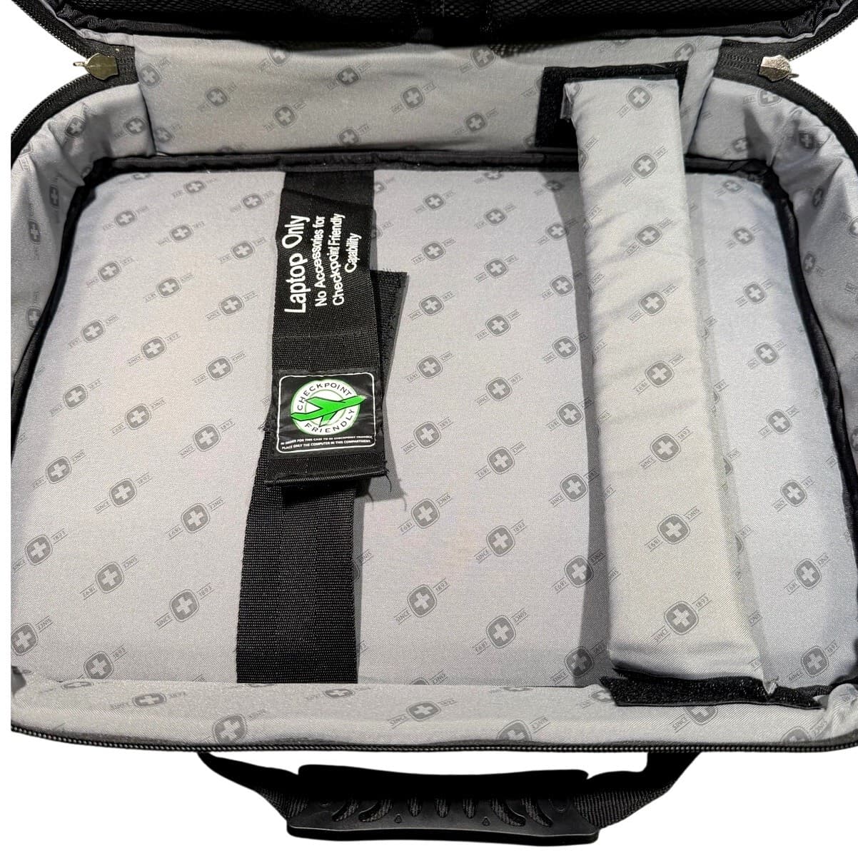 SwissGear Laptop Briefcase Computer Bag Black 16x12x3.5 Padded Shoulder Strap - Thumbnail 6