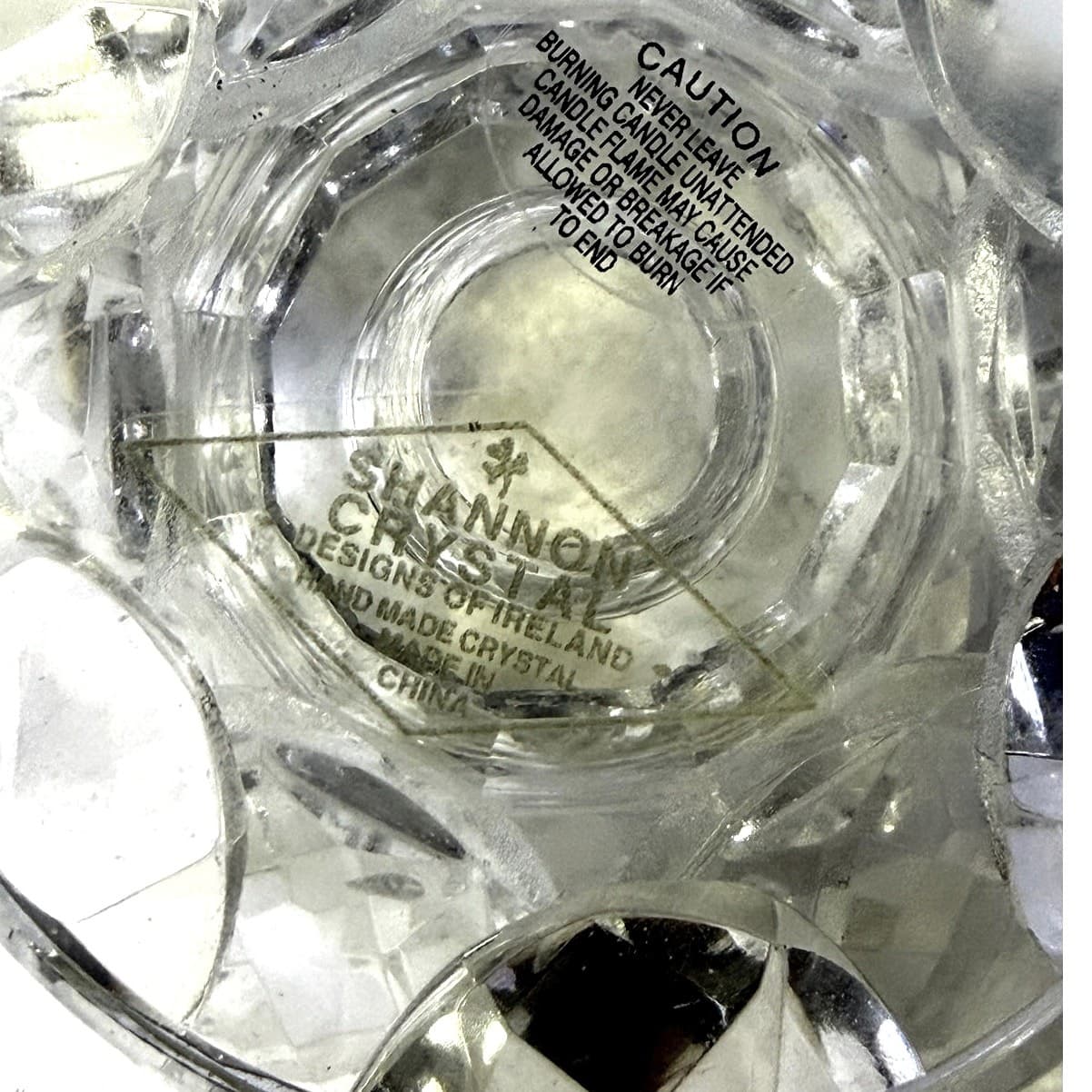 Shannon Crystal by Godinger Lotus Flower Crystal Candle Holders 15576-Set of 2 - Thumbnail 4