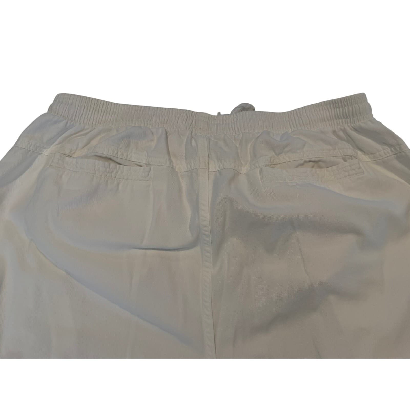 Crazy Shirts White Cotton Drawstring Pants XL Raw Hem 29" Inseam Beach Lounge - Thumbnail 5