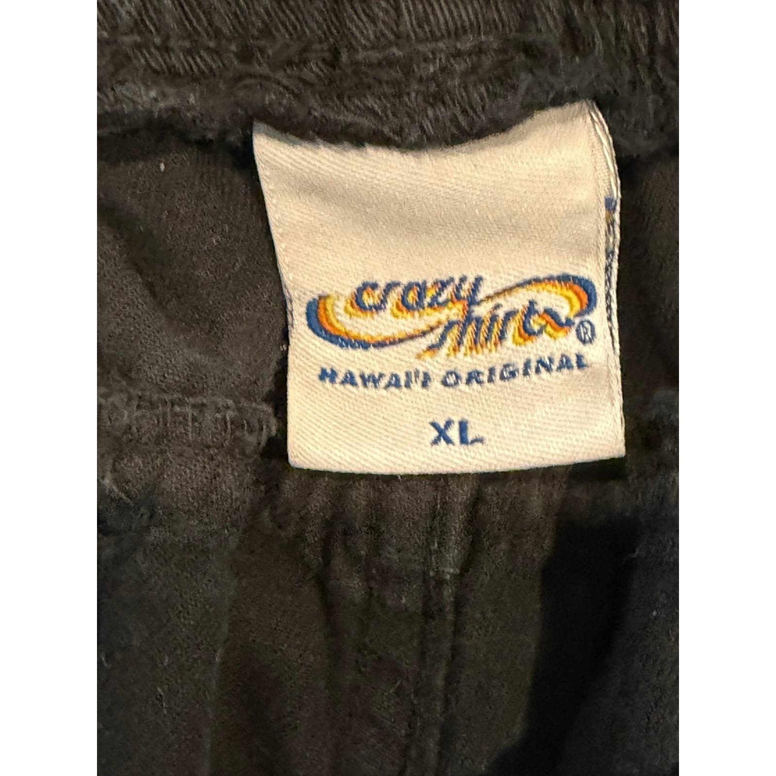 Crazy Shirts Black Elastic Waist Drawstring Casual Pants Men's XL 31" Inseam - Thumbnail 4