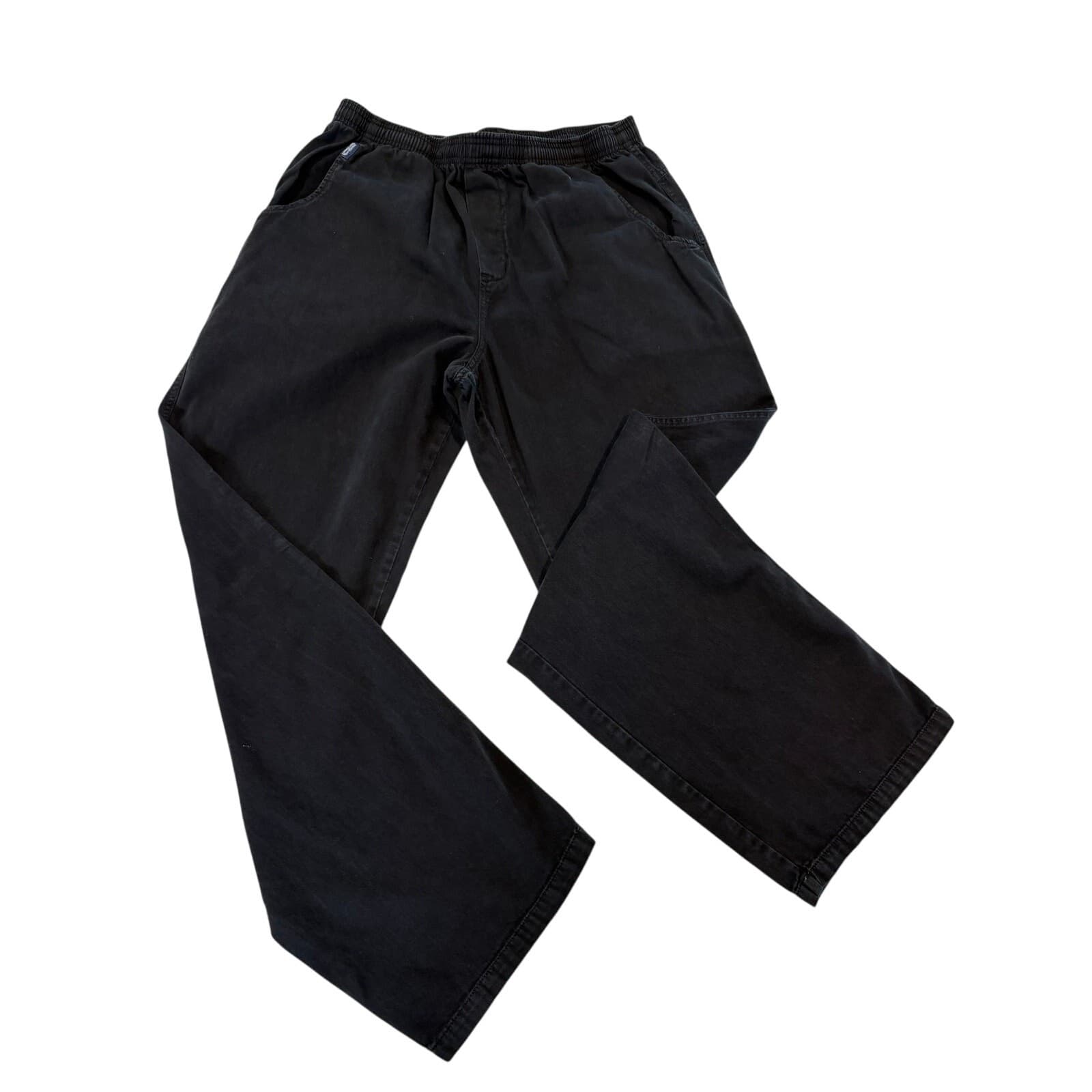 Crazy Shirts Black Elastic Waist Drawstring Casual Pants Men's XL 31" Inseam