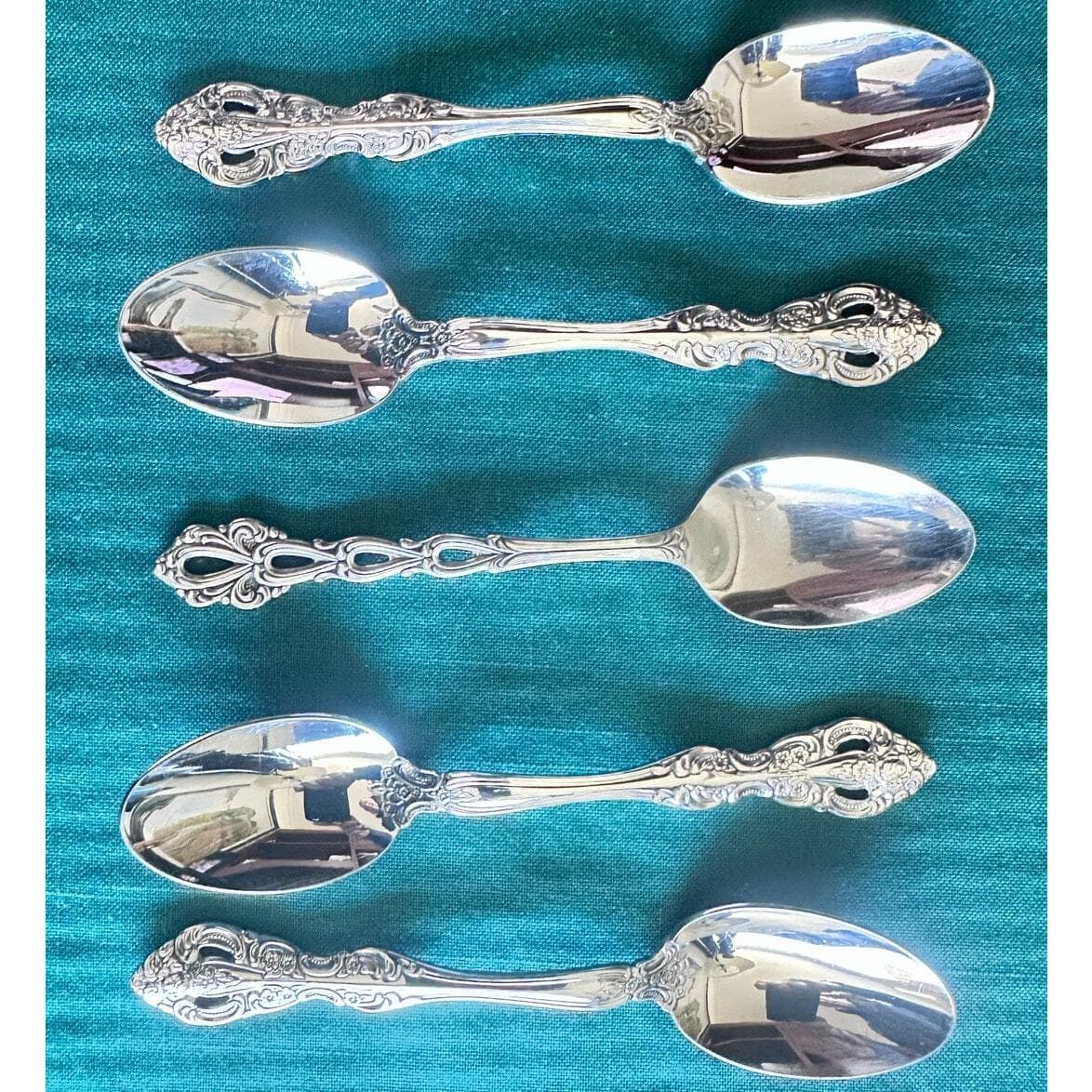 Oneida Michelangelo 18/10 Stainless Steel Teaspoons-Set of 5-Excellent! - Thumbnail 2