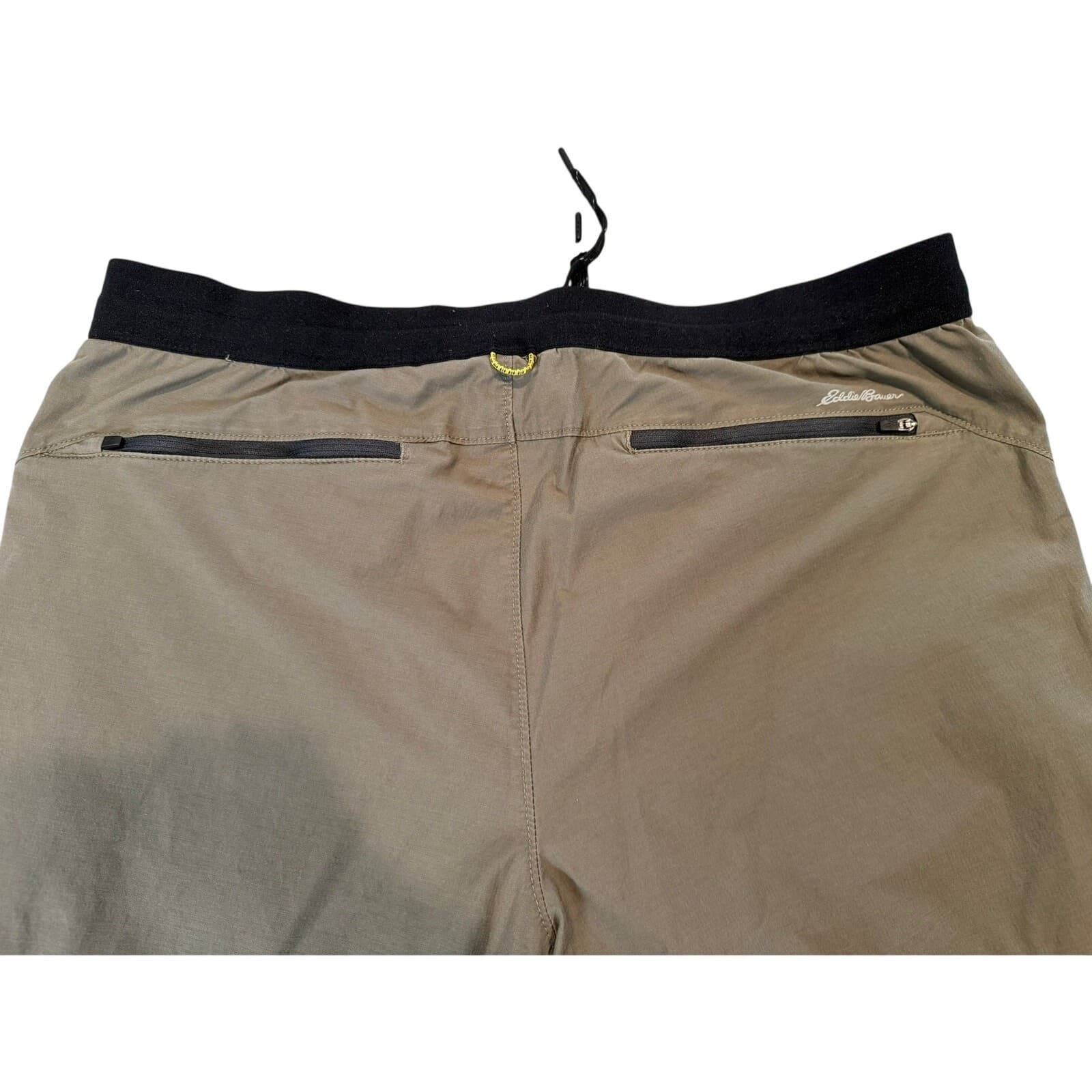 Eddie Bauer Mens XL Guide Pro Trail Pants Olive Stretch Drawstring Hiking 29 - Thumbnail 4