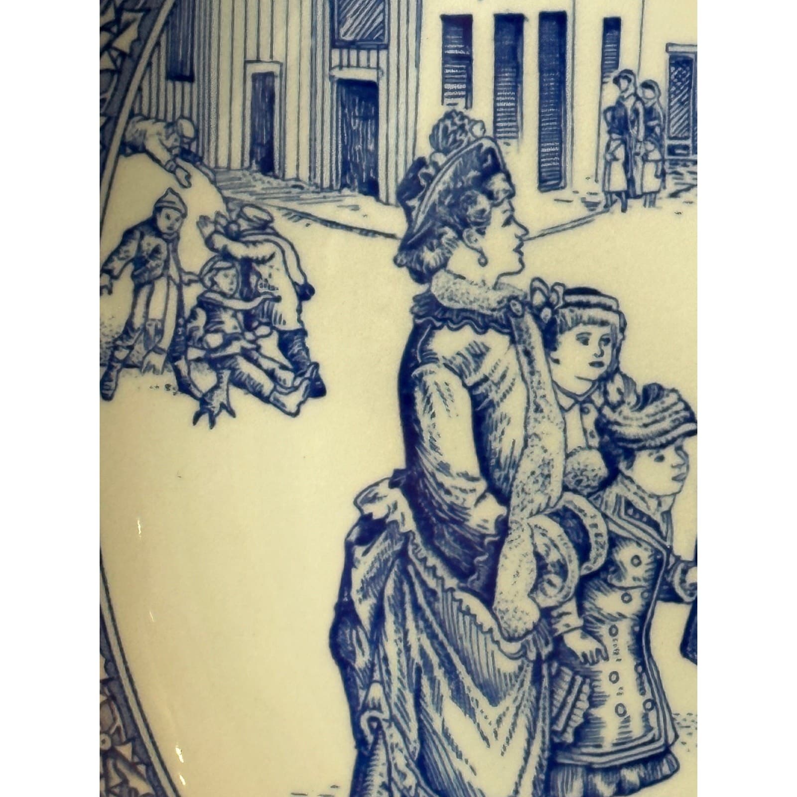 The Spode Blue Room Collection Victorian Era Christmas Plate No. 4 England - Thumbnail 3