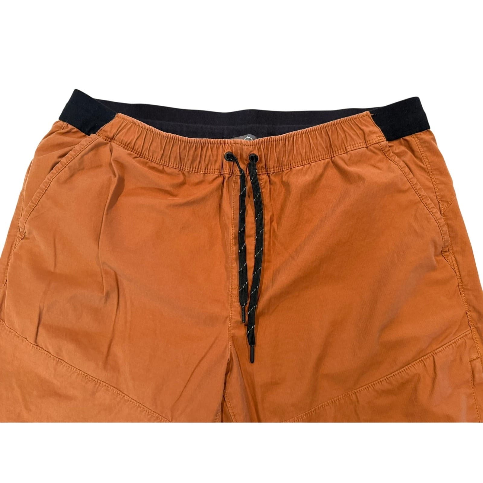 Eddie Bauer Mens XL Hiking Pants Brown Drawstring Elastic Waist 30" Inseam - Thumbnail 2