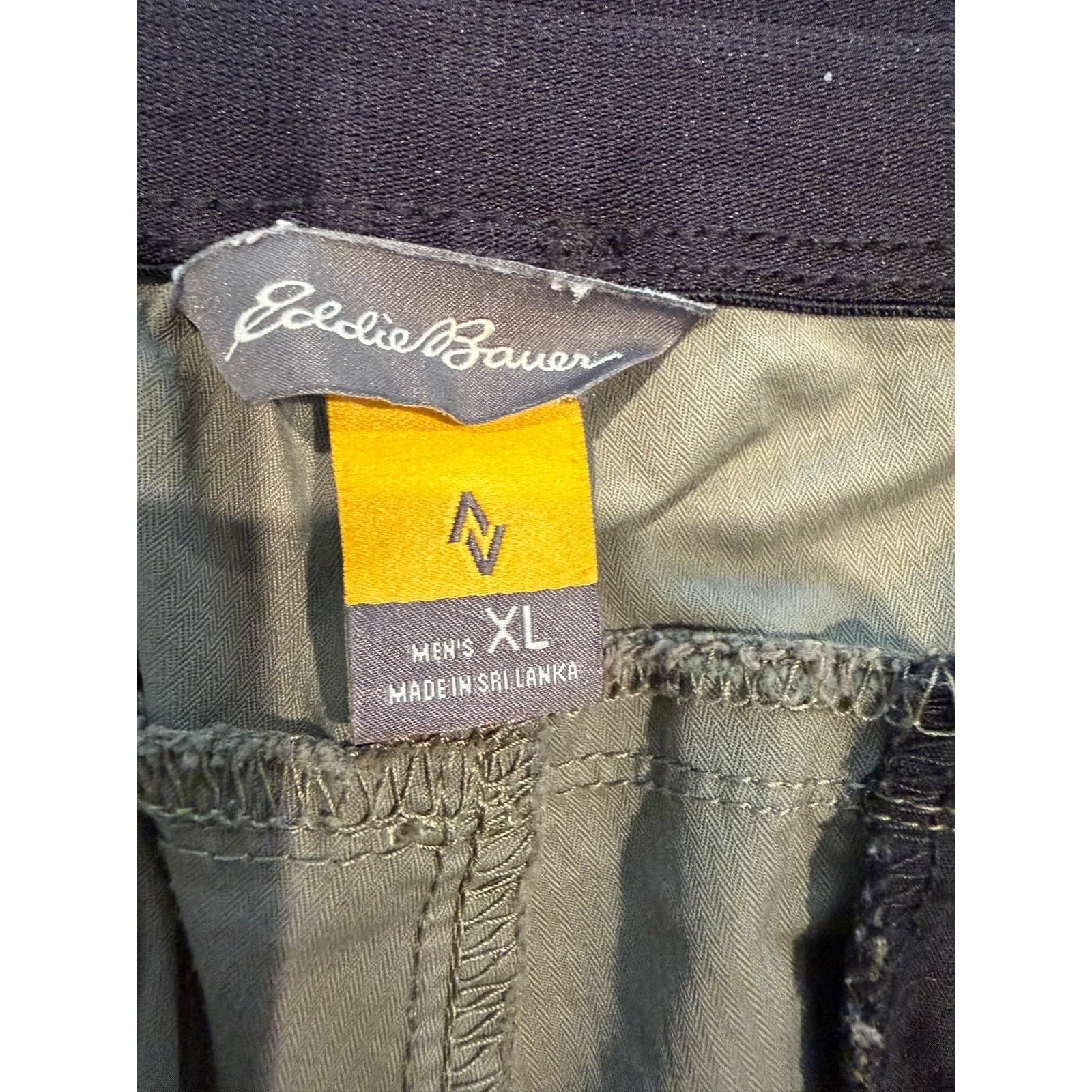 Eddie Bauer Mens XL Guide Pro Trail Pants Olive Stretch Drawstring Hiking 29 - Thumbnail 3