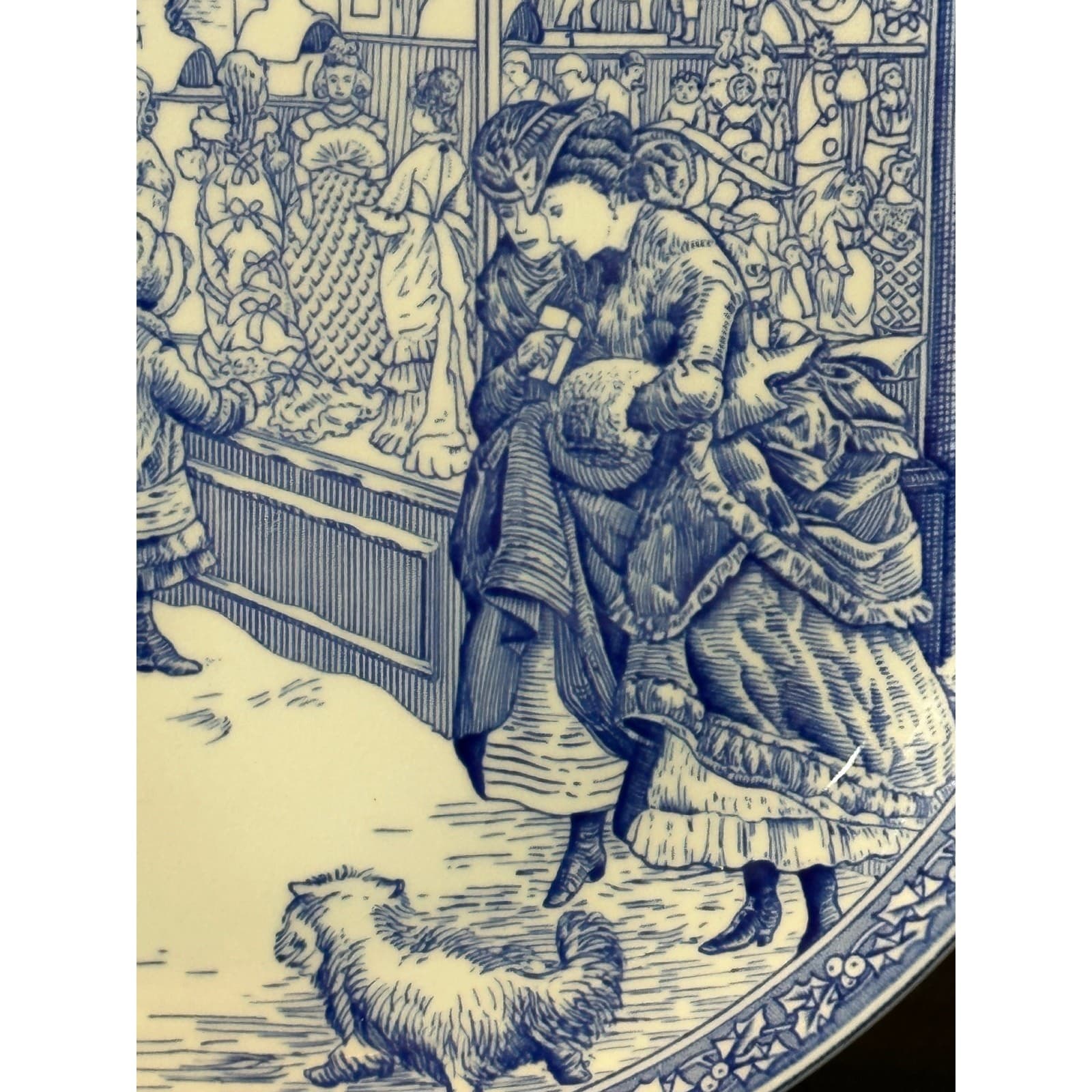 The Spode Blue Room Collection Victorian Era Christmas Plate No. 4 England - Thumbnail 4