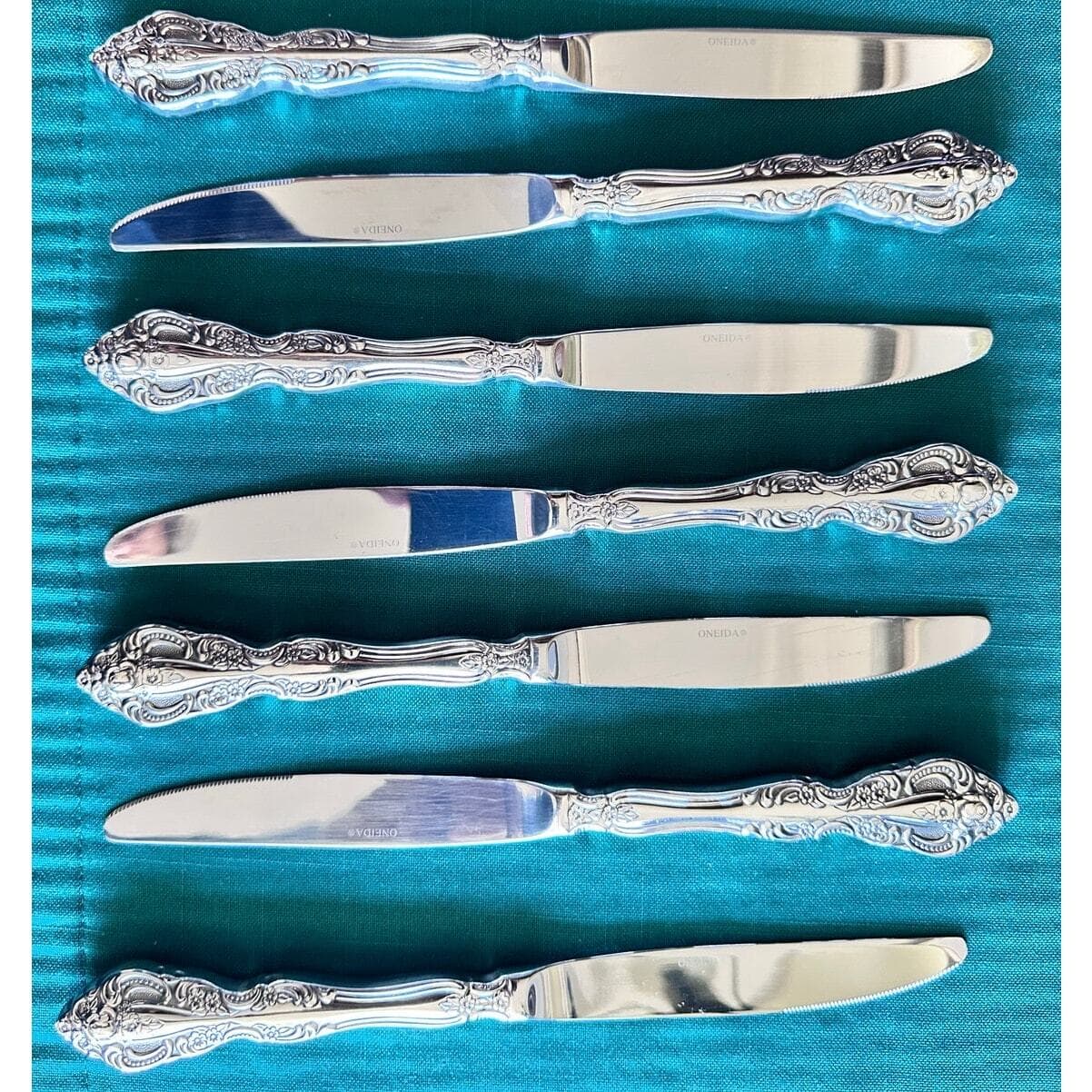 Oneida Michelangelo 18/10 Stainless Steel Dinner Knives-Set of 7-Excellent! - Thumbnail 2