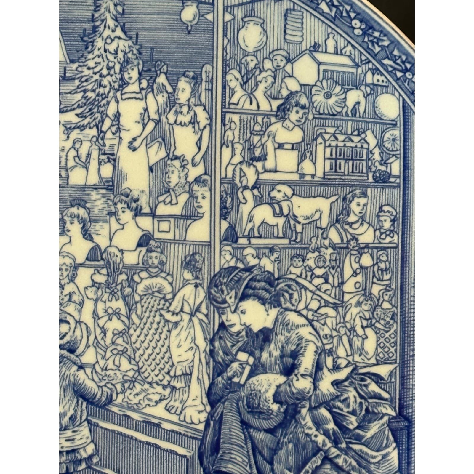 The Spode Blue Room Collection Victorian Era Christmas Plate No. 4 England - Thumbnail 5