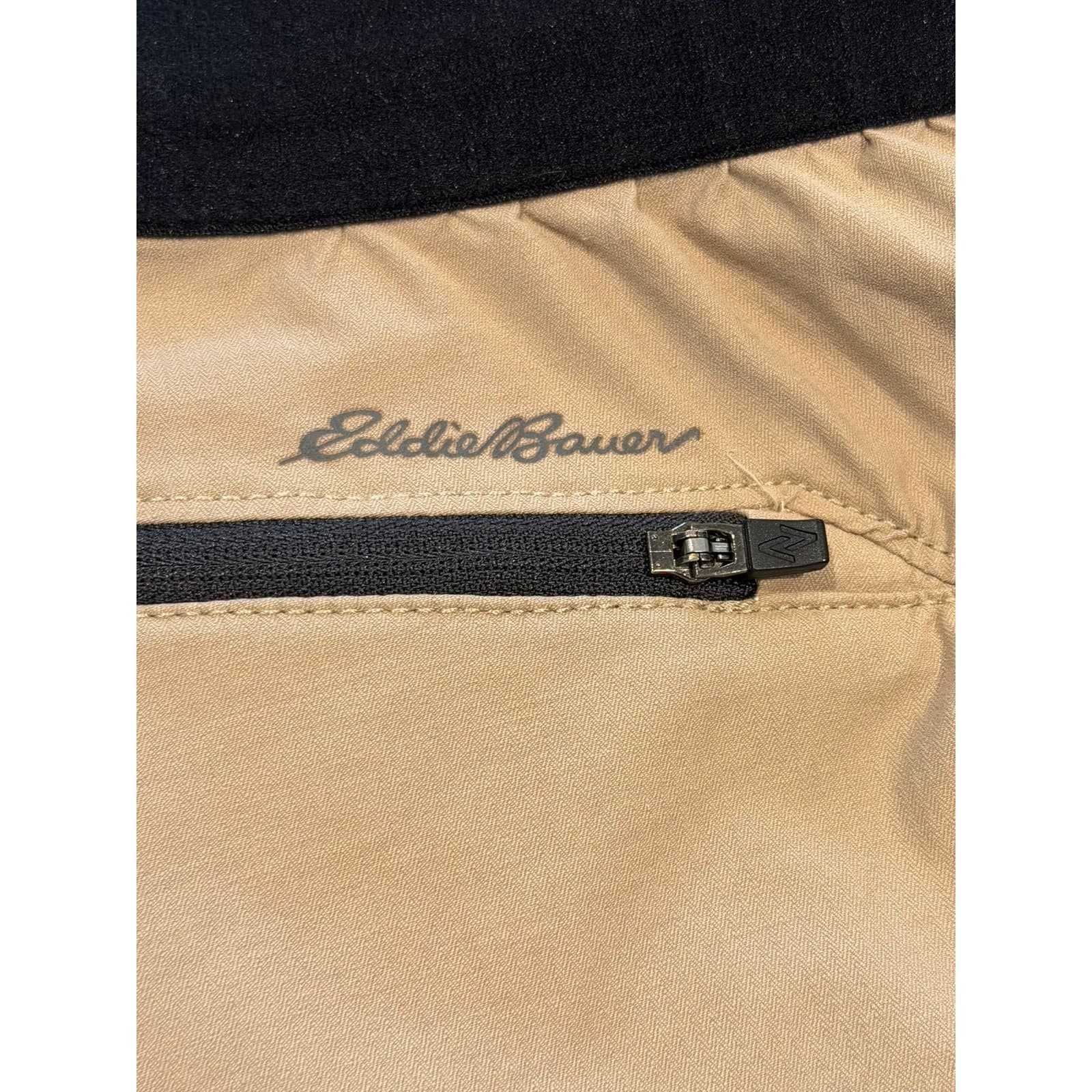 Eddie Bauer Mens XL Tan Ripstop Cargo Hiking Pants Elastic Waist Drawstring - Thumbnail 5