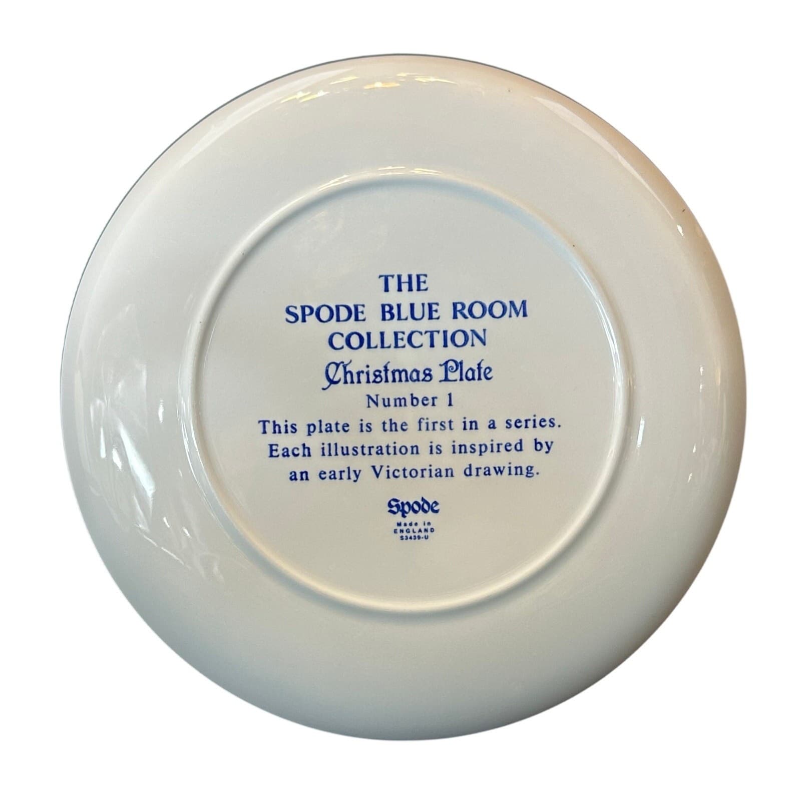 Spode The Blue Room Collection Christmas plate No. 1 England 8-3/8" - Thumbnail 5