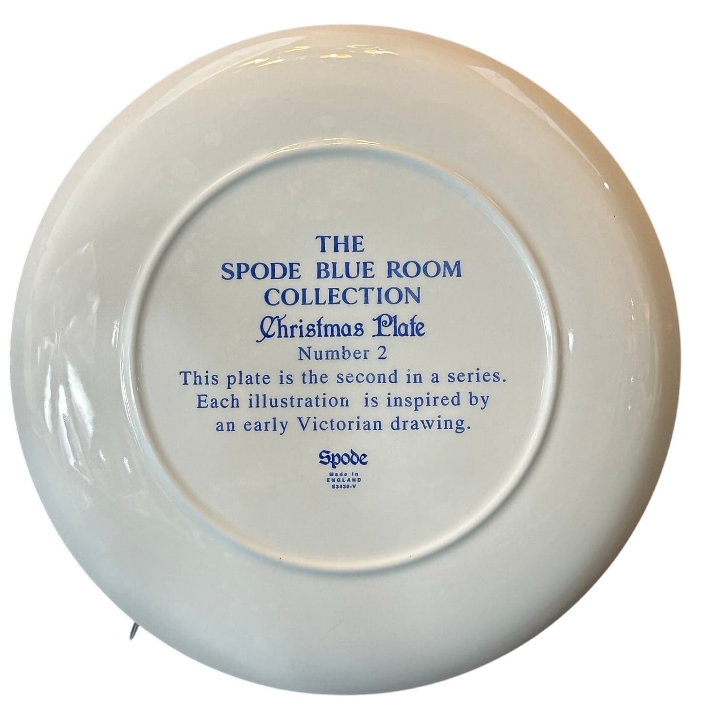 Spode The Blue Room Collection Christmas Plate Number 2 England 8-1/4" Set of 3 - Thumbnail 5
