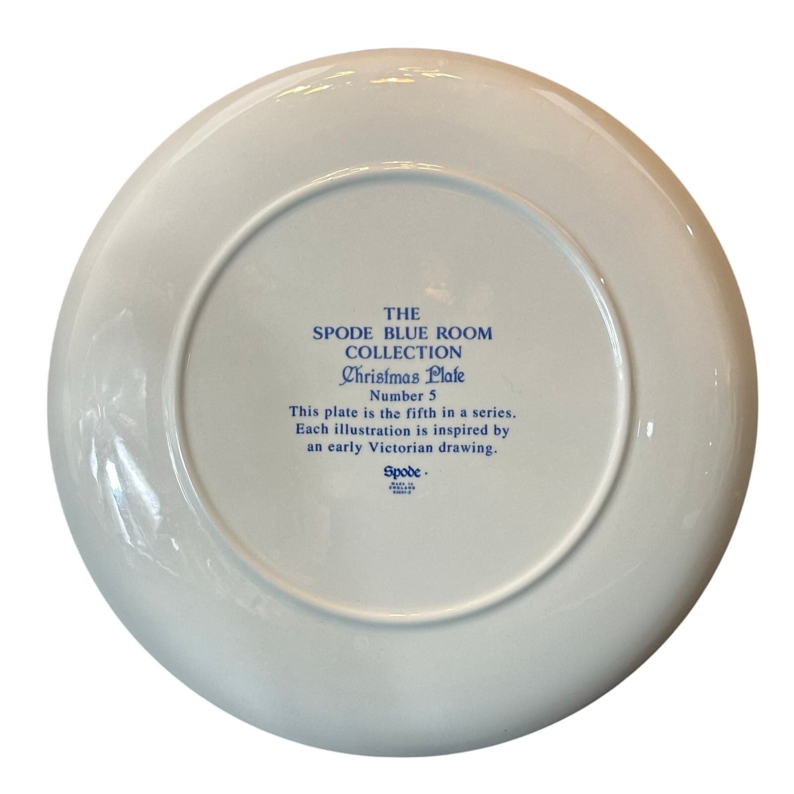 Spode The Blue Room Collection Christmas Plate No. 5 8-5/16" - Thumbnail 6